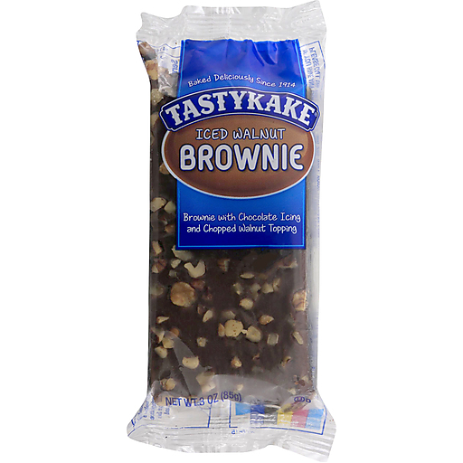 Iced Walnut Brownie with Chocolate Icing and Chopped Walnut Topping, Iced Walnut Brownie