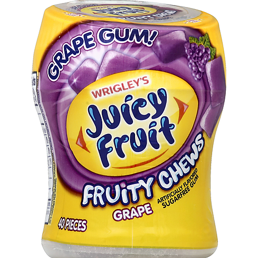 Juicy Fruit, Fruity Chews Sugarfree Gum, Gpare