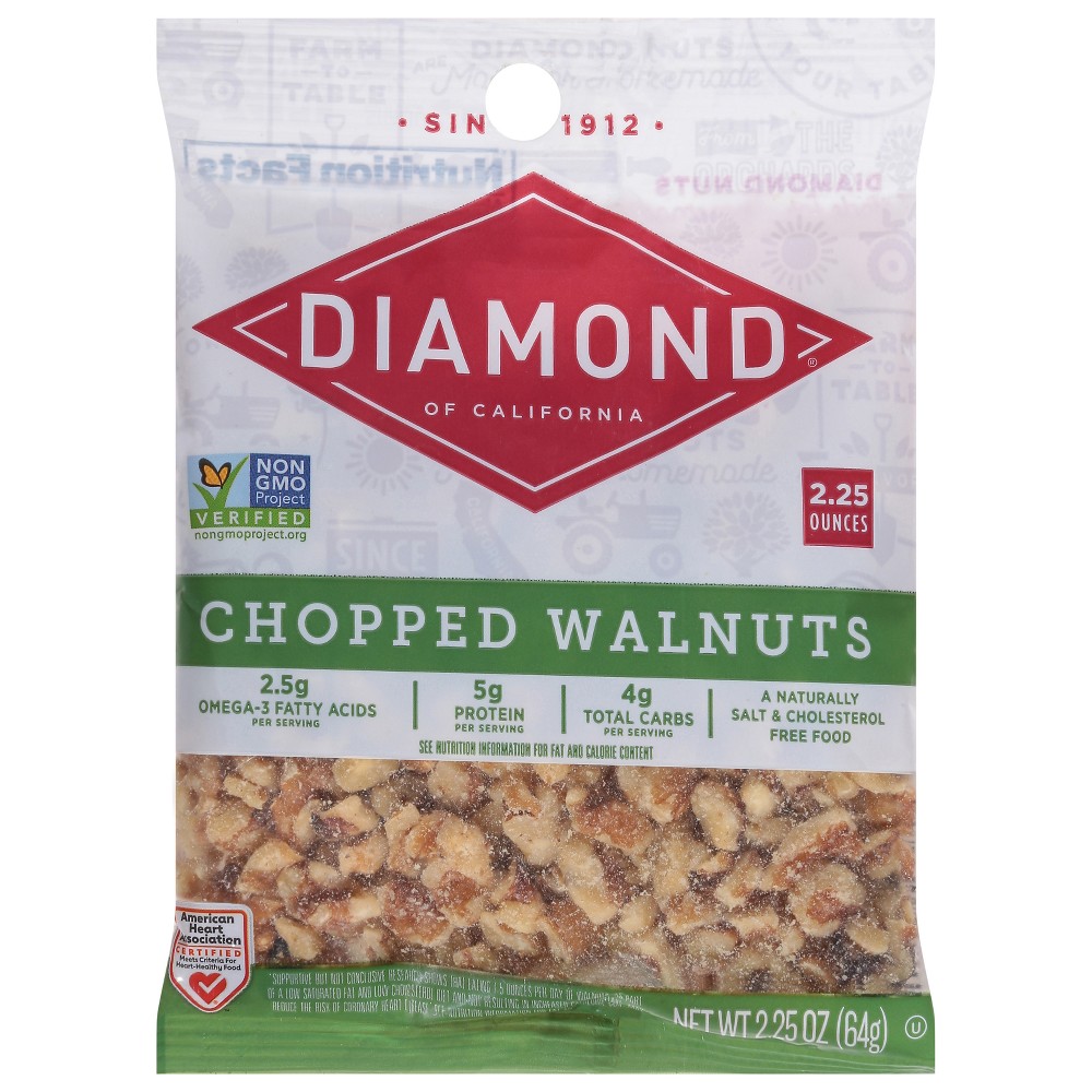 Diamond of California Walnuts Chopped - 2.25oz — UPC 70450048914