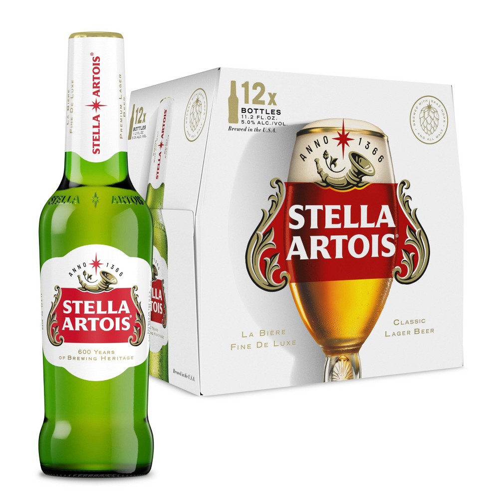 Photo of Stella Artois Premium Lager Beer - 12pk/11.2 Fl Oz Bottles