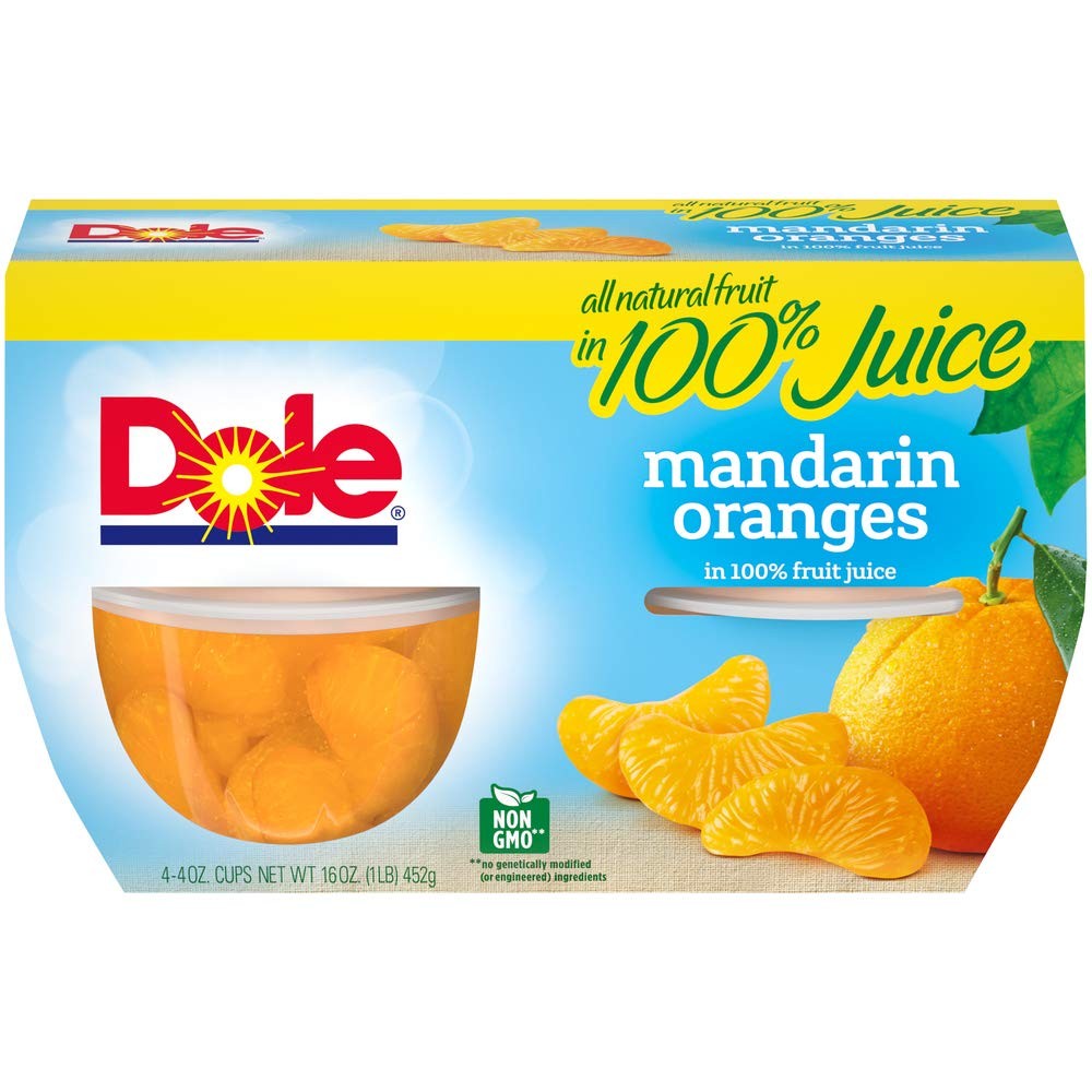 Photo of Dole Fruit Bowls Mandarin Oranges In Juice, 4 Cups
