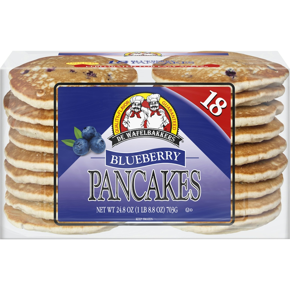 Photo of De Wafelbakkers 18 Fluffy Blueberry Pancakes, 1.50 Lb