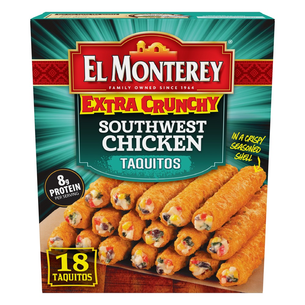 Photo of El Monterey Southwest Chicken Extra Crunchy Frozen Taquitos - 20.7oz/18ct