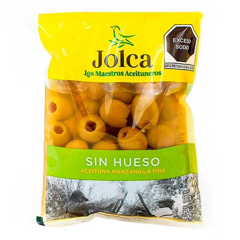 ACEITUNAS MANZ.S/H JOLCA BOLSA 180 GR