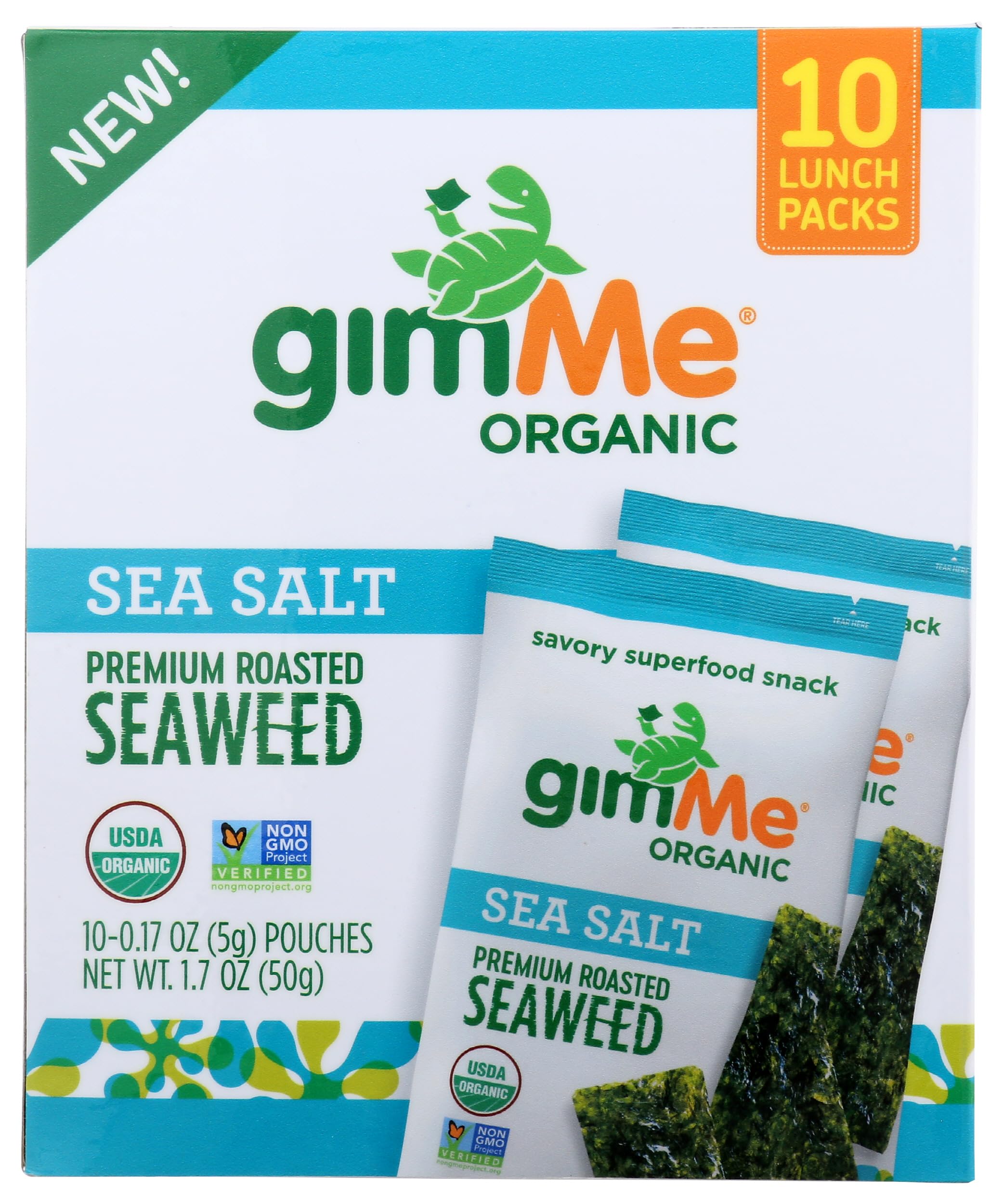 Sea Salt Premium Roasted Seaweed, Sea Salt