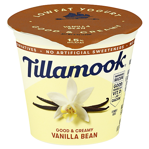 Tillamook Yogurt, Lowfat, Vanilla Bean, Blended 6 Oz