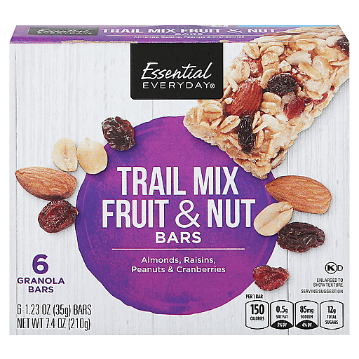 Trail Mix Fruit & Nut Almonds, Raisins Peanuts & Cranberries Bars, Trail Mix Fruit & Nut
