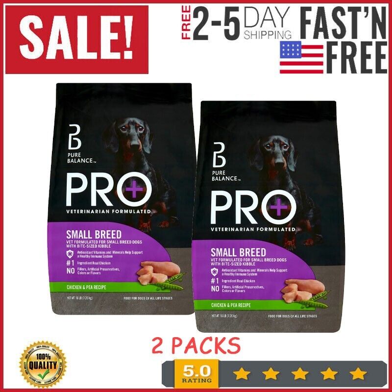 Pure Balance Pro+ Small Breed Chicken & Pea Recipe Dry Dog Food 16 Lbs