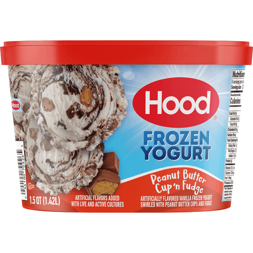 Peanut Butter Cup'N Fudge Vanilla Frozen Yogurt Swirled with Peanut Butter Cups and Fudge
