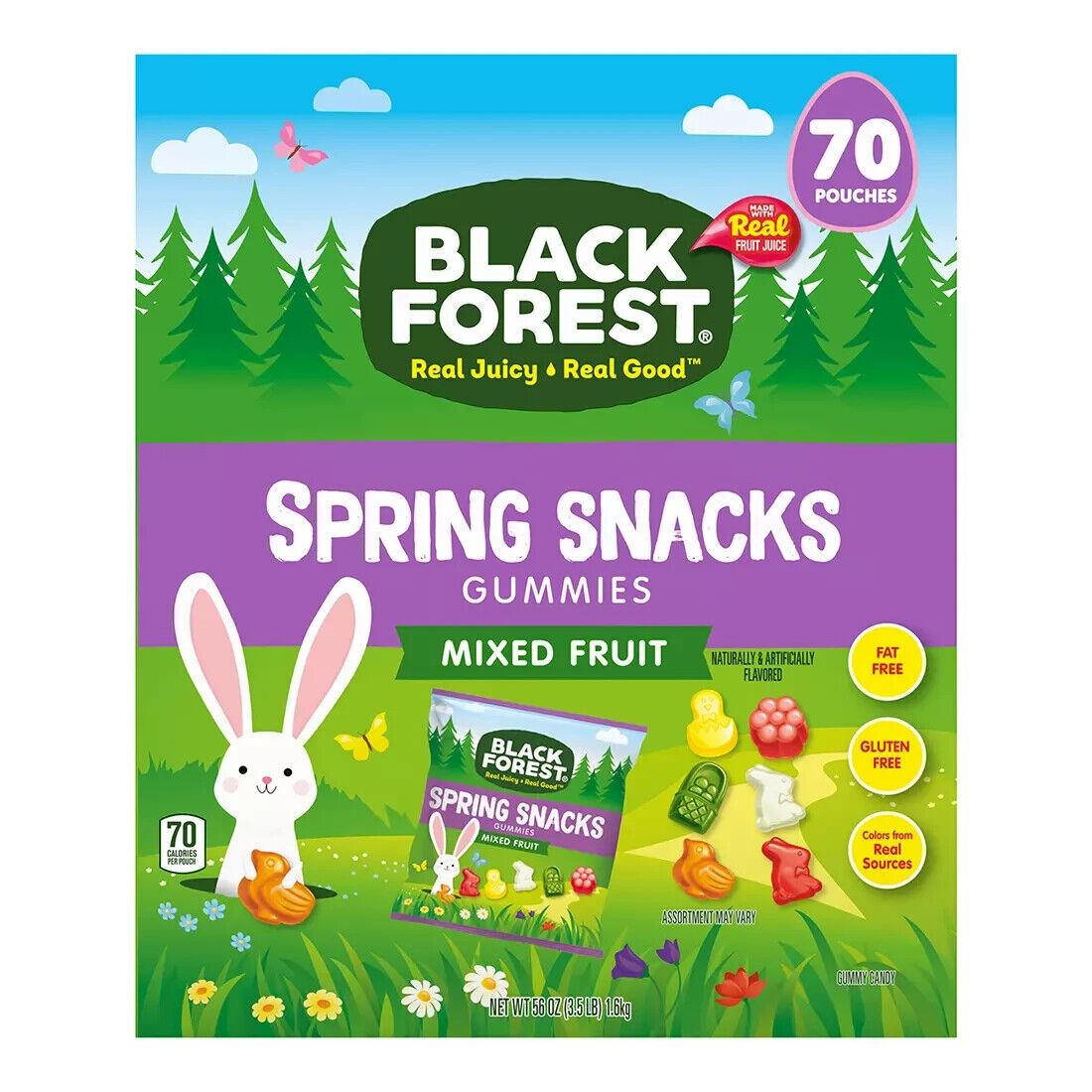 Spring Snacks Mixed Fruit Gummies Candy, Spring Snacks