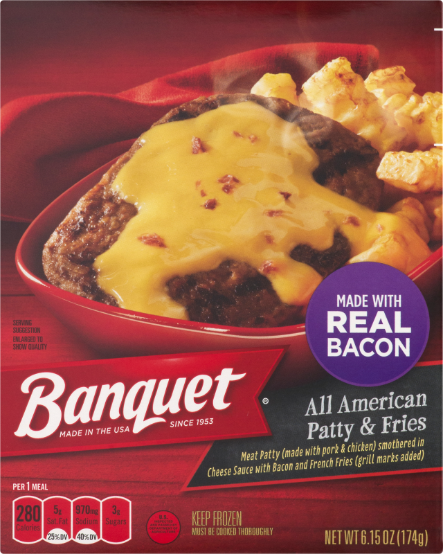 Banquet Basic Cheesy Patty Meal, 6.15 Oz