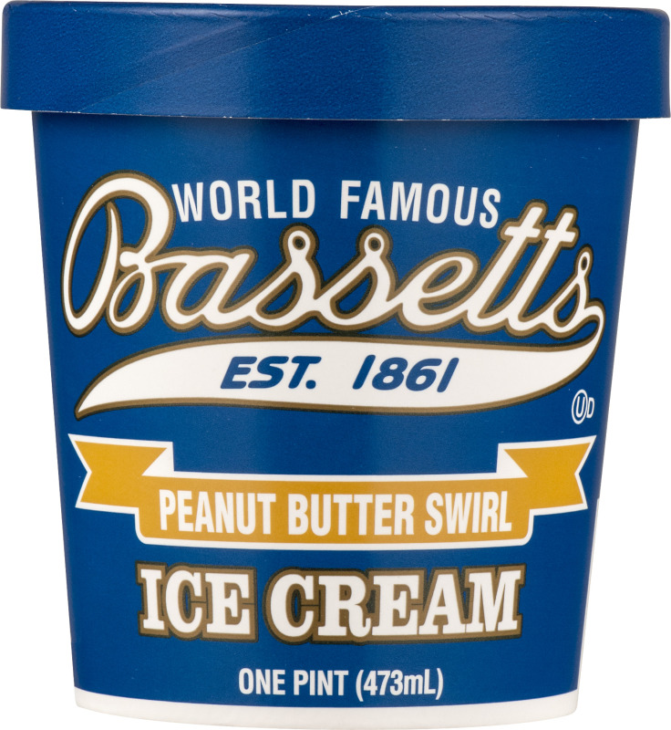 Photo of Bassetts Ice Cream, Peanut Butter Swirl 1 Pt