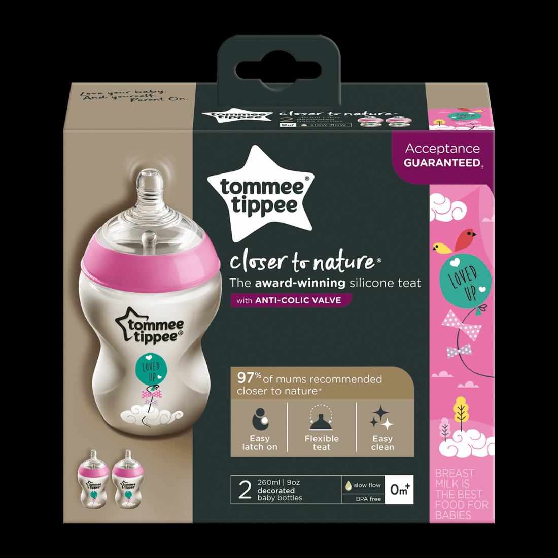 DUPLO BIBERÓ 260ML ROSA TOMMEE TIPPEE