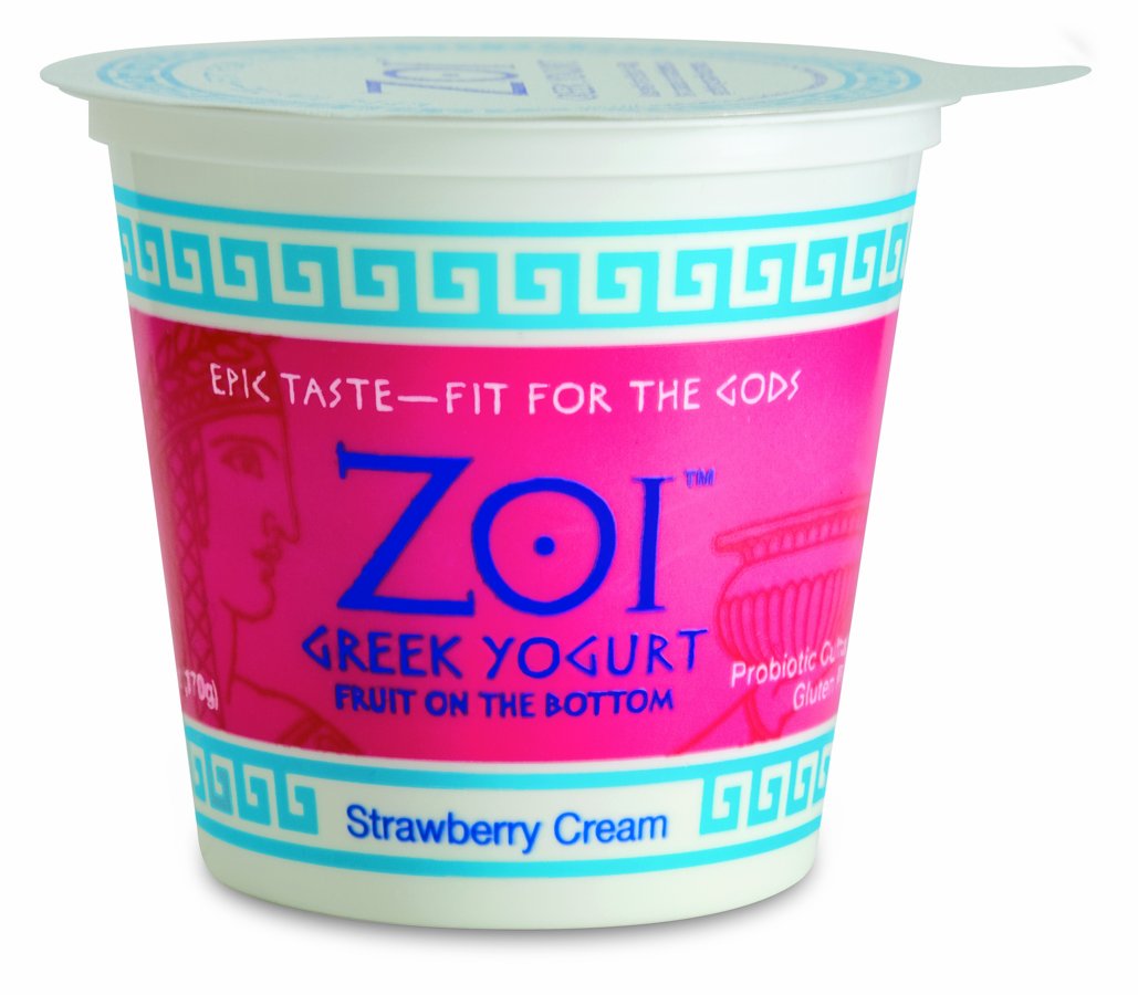 Photo of Zoi Yogurt, Greek, Fruit On The Bottom, Strawberry Cream