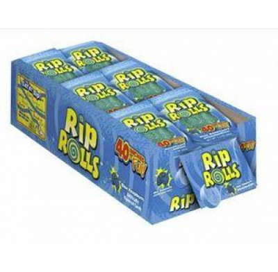 > Sour Rip Rolls Blue Raspberry 24ct