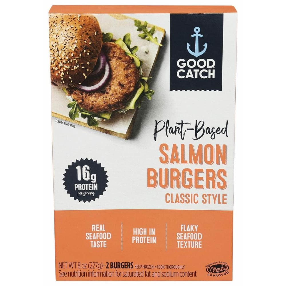Classic Style Salmon Plant-Based Burgers, Classic Style
