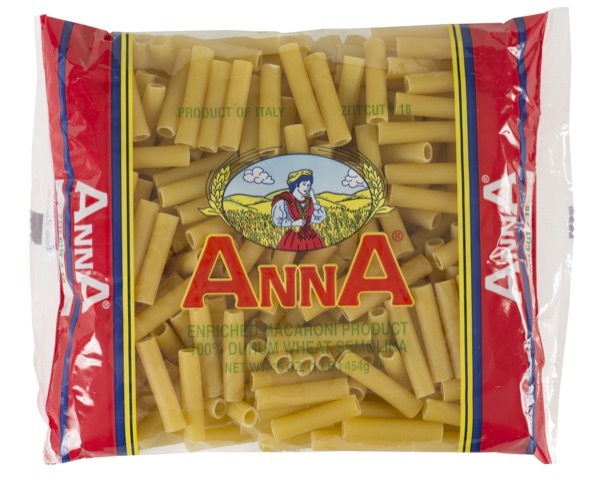 100% Durum Wheat Semolina Enriched Macaroni Product, Cut Ziti #18