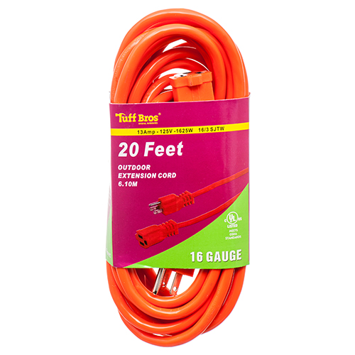 The Wires Zone Tuff Bros Outdoor Extension Cord – 20ft