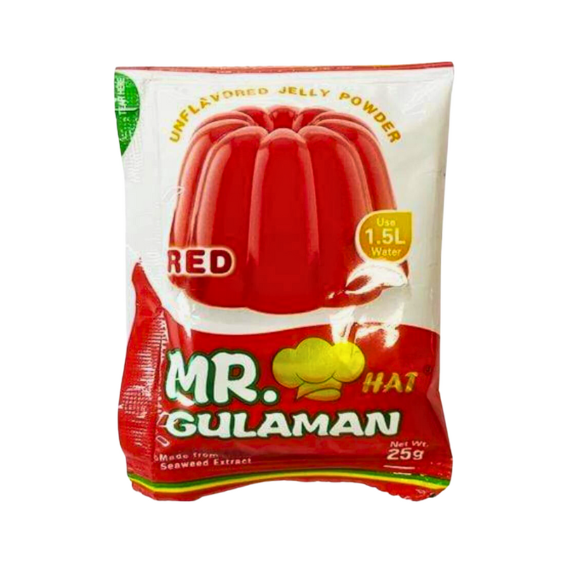 Mr Hat Gulaman Red Unflavored Jelly Powder 25g