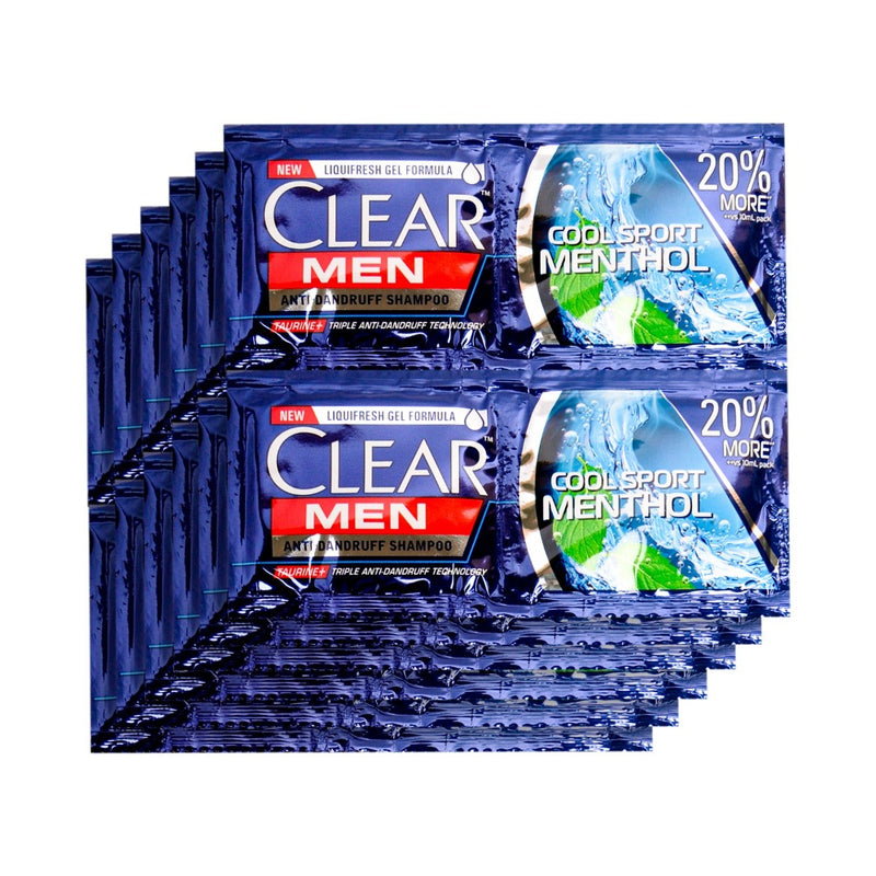 Clear Men Anti-Dandruff Shampoo Cool Sport Menthol 12ml X 12's