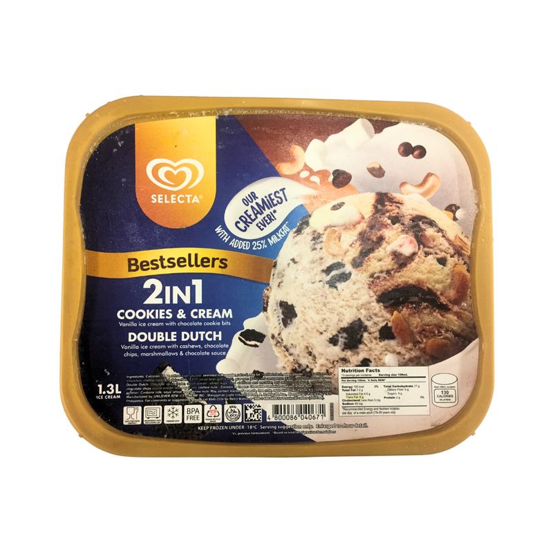 Selecta 2in1 Double Dutch Cookies And Cream 1.3L
