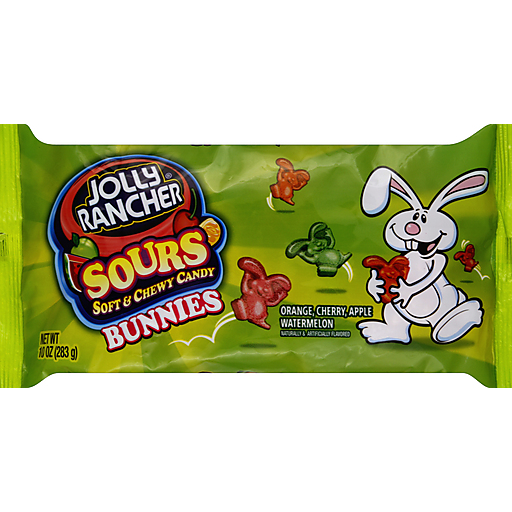 Sour Bunnies Soft & Chewy Candy, Orange, Cherry, Green Apple, Watermelon