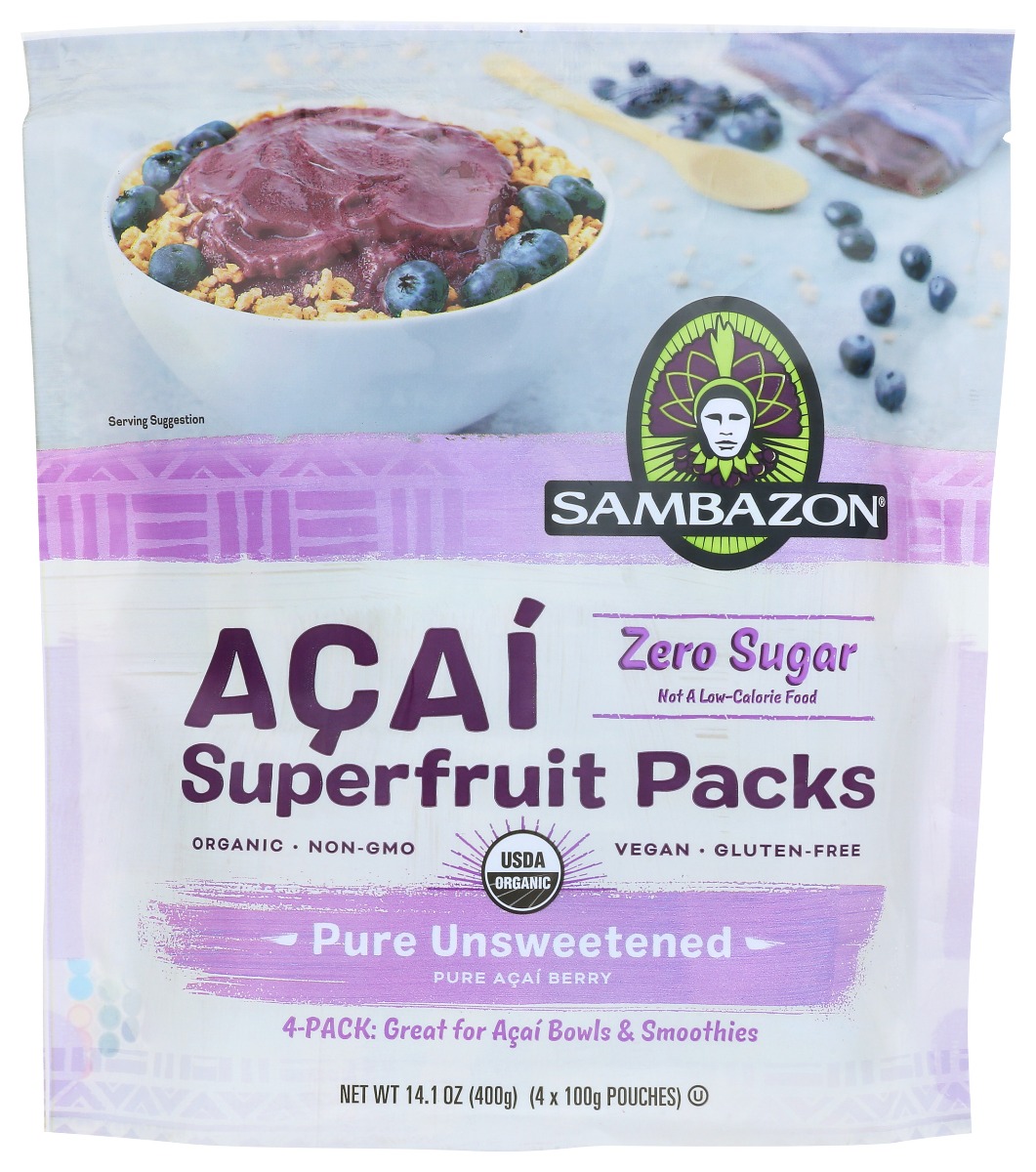 Sambazon Pure Unsweetened Acai Berry Superfruit Packs — UPC