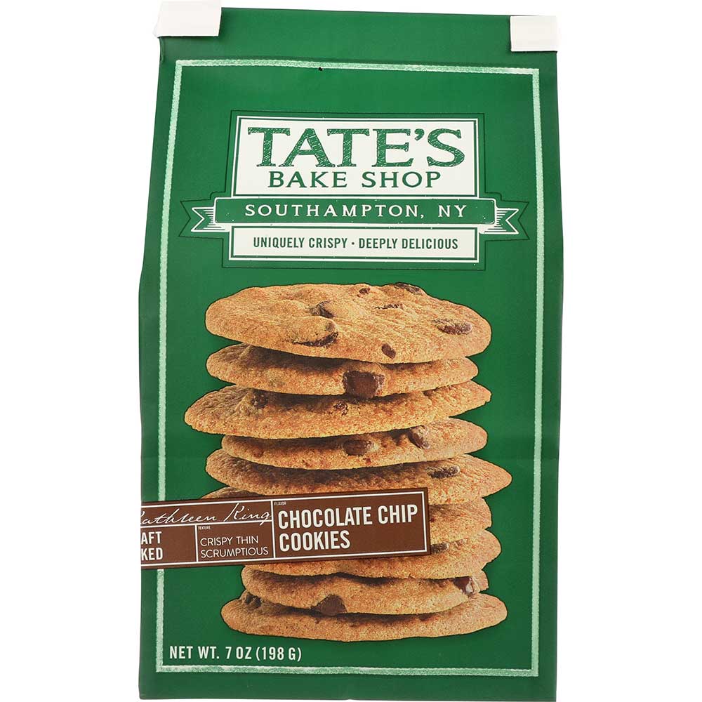 Photo of Tate's Bake Shop Chocolate Chip Cookies 7 Oz Bag - 12ct Case