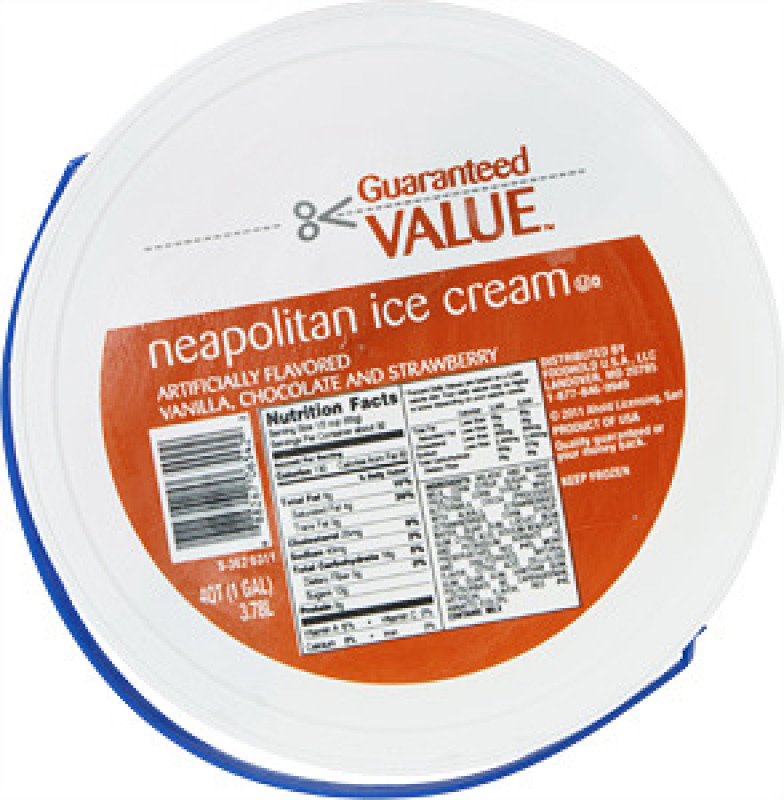 Neapolitan Ice Cream, Vanilla, Chocolate and Strawberry