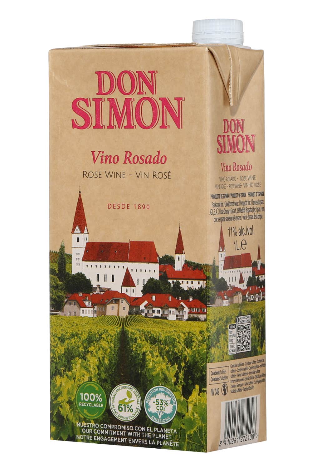 VINO DON SIMON ROSADO BRIK 1 L 12Â§