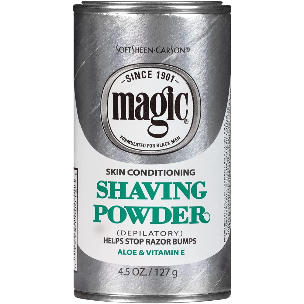 Magic SoftSheen-Carson Platinum Shaving Powder Skin Conditioning Aloe And Vitamin E 4.5oz