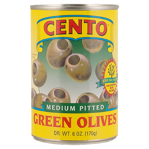 Medium Pitted Green Olives, Medium