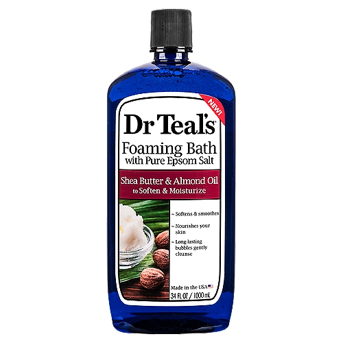 Dr Teal's Shea Butter & Almond Oil Foaming Bubble Bath 34 Fl Oz — UPC