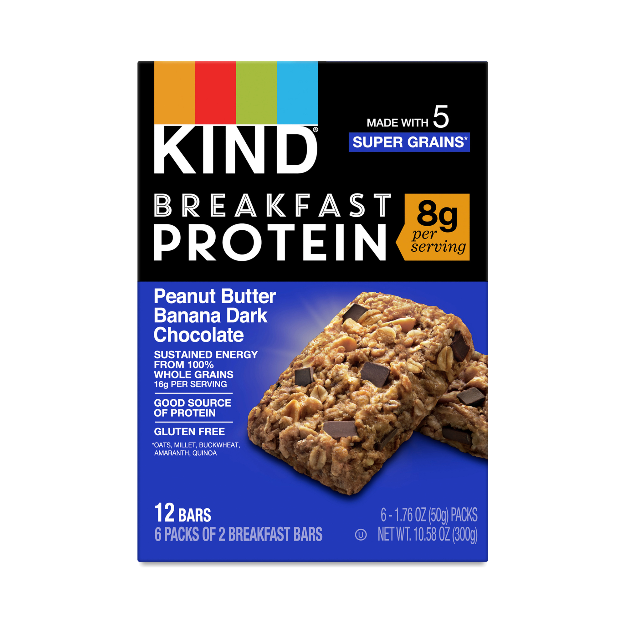 Photo of Kind Peanut Butter Banana Dark Chocolate Breakfast Protein Bars