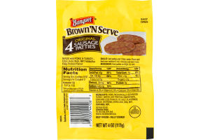 Banquet Brown N Serve Original Sausage Patties, 4 Oz