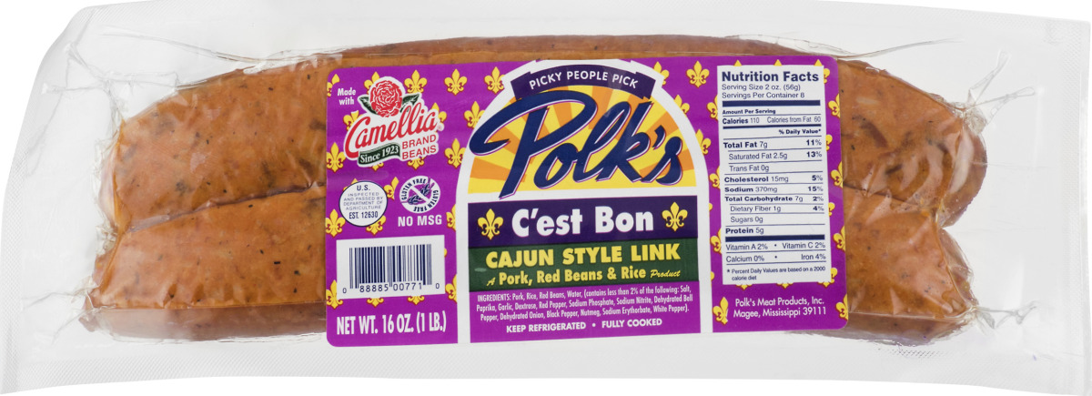 Cajun Style Link Stuffed with Red Beans and Rice