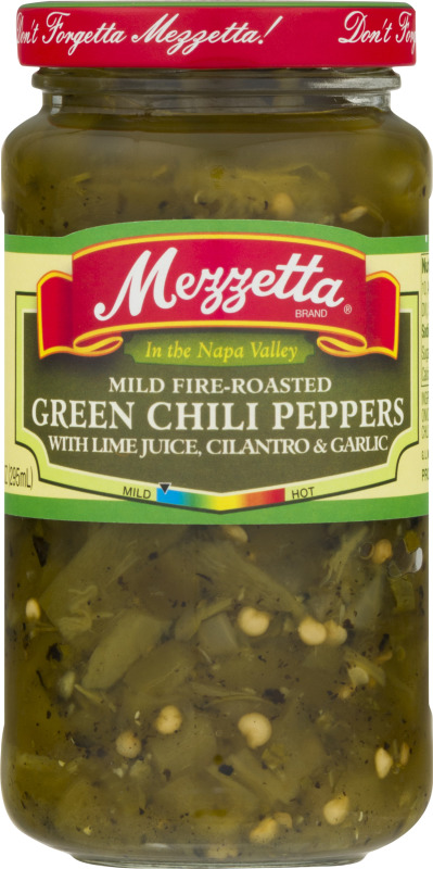 Green Chili Peppers with Lime Juice, Cilantro & Garlic, Mild