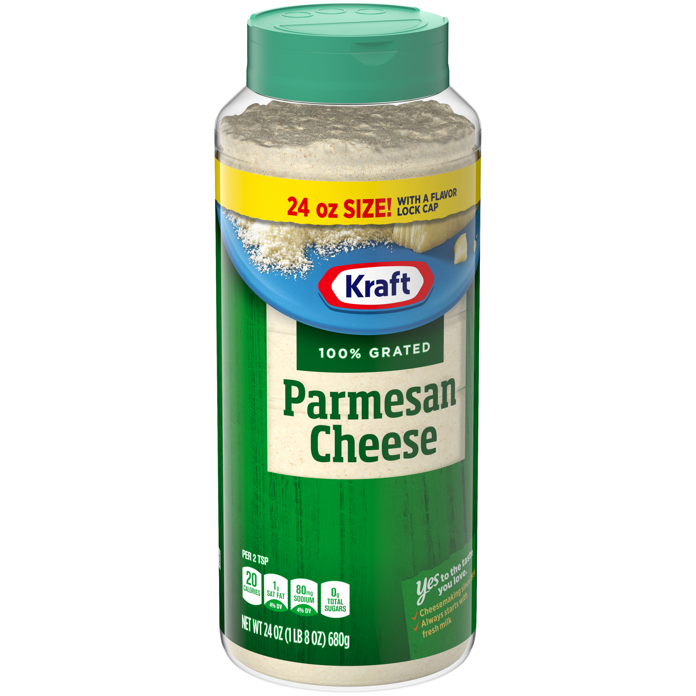 Photo of Kraft 100% Grated Parmesan Cheese Shaker 24 Oz Bottle