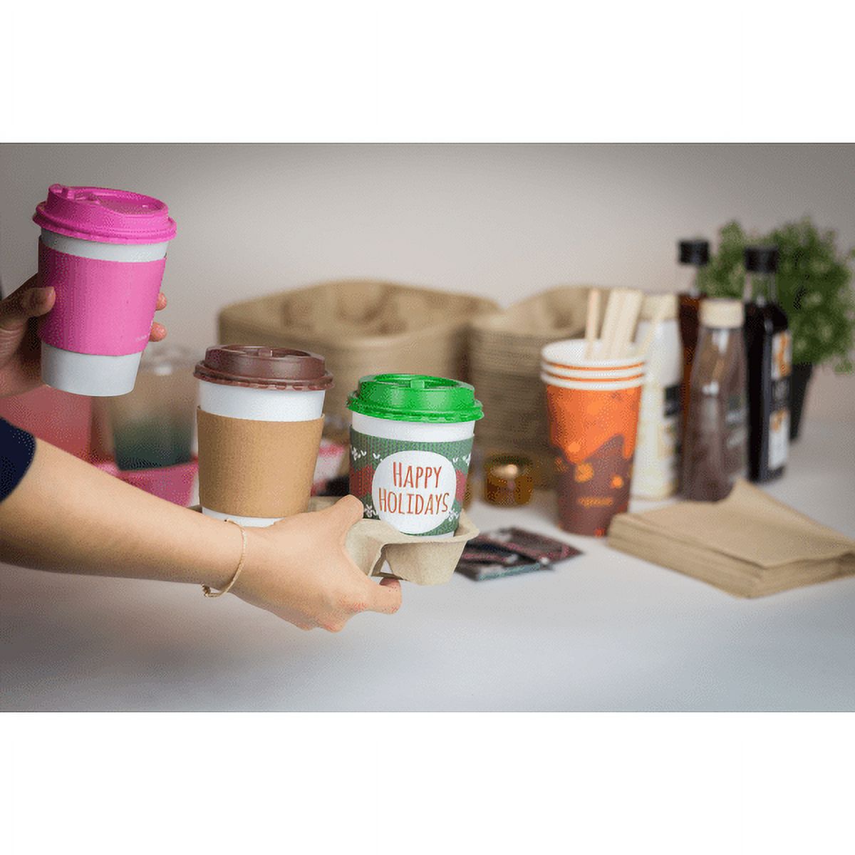 Karat Coffee Sleeves – Traditional Cup Jackets – Kraft – 1