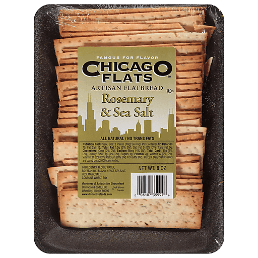 Chicago Flats, Rosemary & Sea Salt Artisan Flatbread