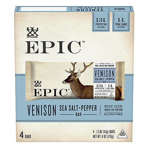 Venison Sea Salt + Pepper Bars, Venison