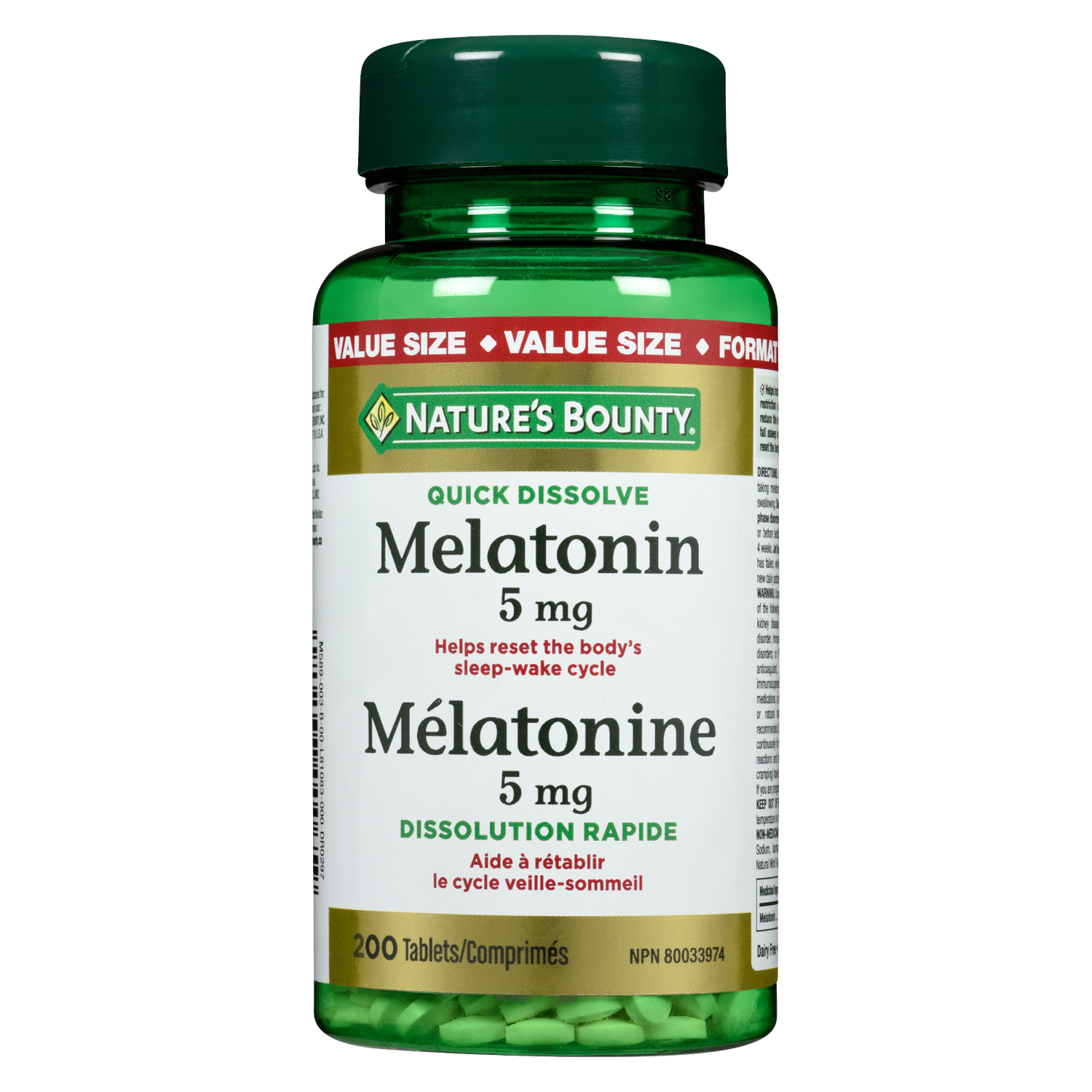 Nature's Bounty Extra Strength Sublingual Melatonin 5 Mg