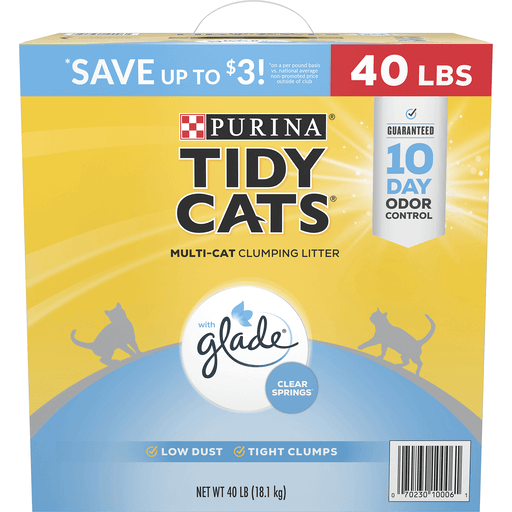 Photo of Purina Tidy Cats Multi-Cat Clumping Litter Clear Springs Scent (40 Pounds)