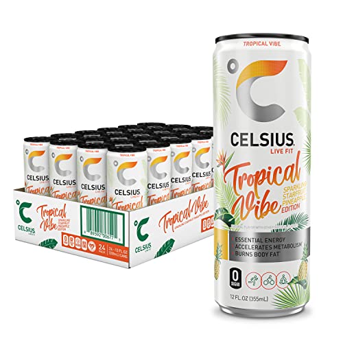 Photo of Celsius Sparkling Tropical Vibe 24 × 12 Fl Oz Pack Of 24 Cans
