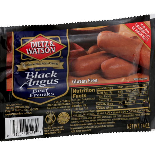 Beef Franks, Black Angus