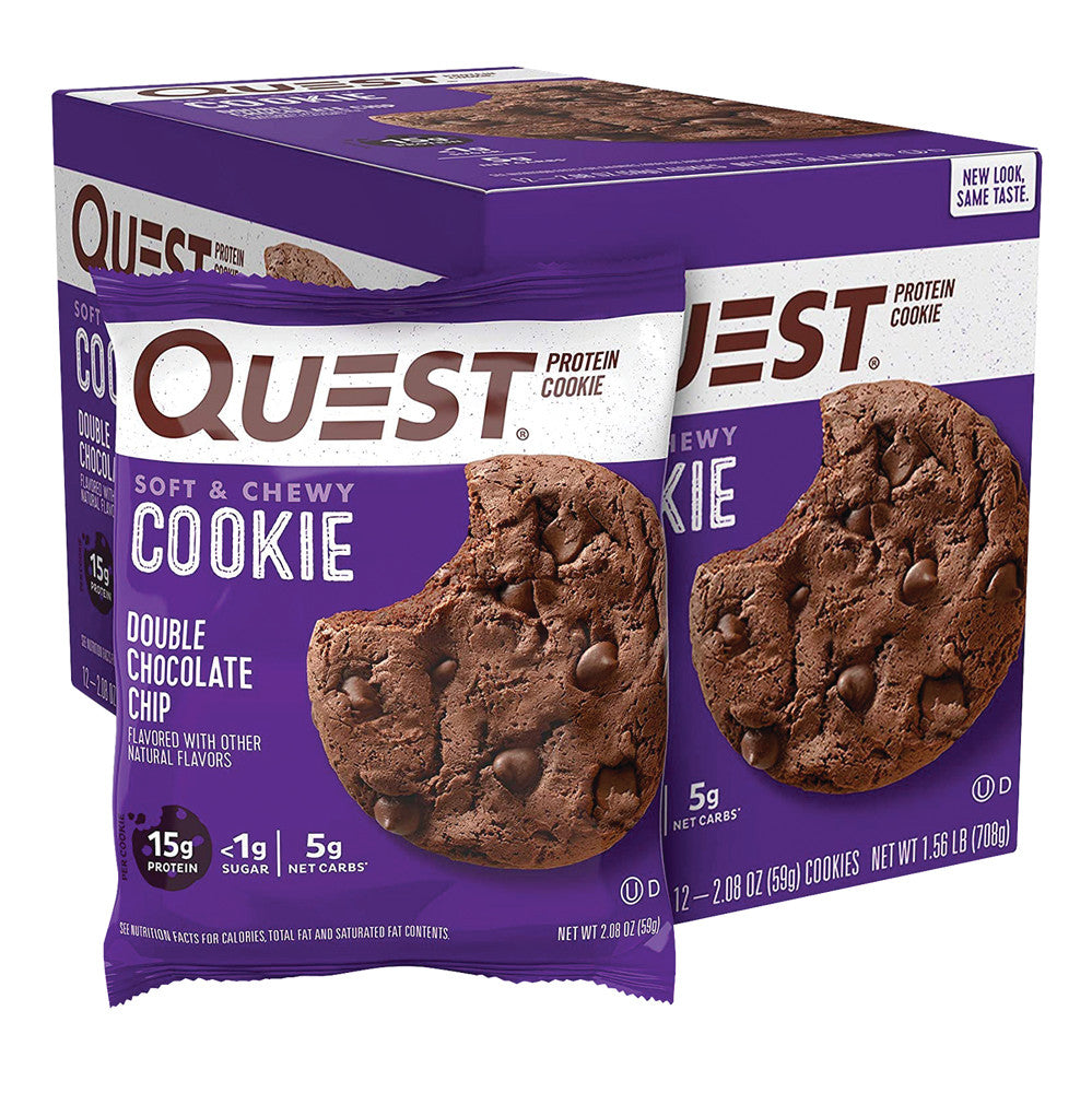 Quest Protein Cookie, Double Chocolate Chip, Soft & Chewy