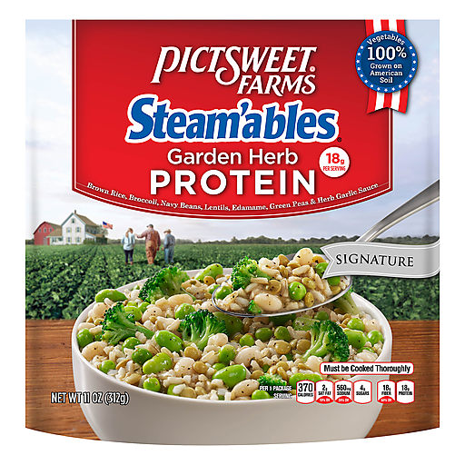 Signature, Garden Herb Protein Brown Rice, Broccoli, Navy Beans, Lentils, Edamame, Green Peas &
