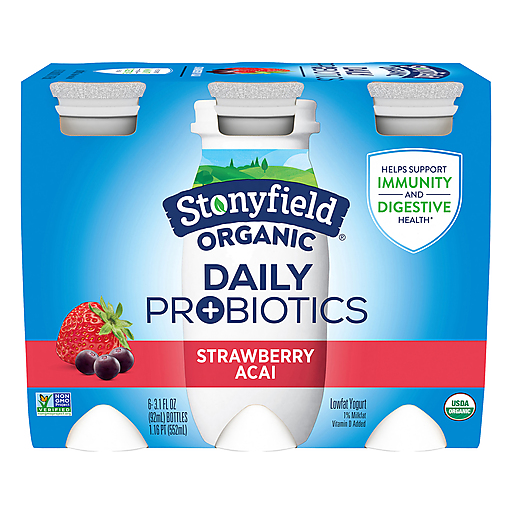 Strawberry Acai Organic Daily Probiotics Lowfat Yogurt