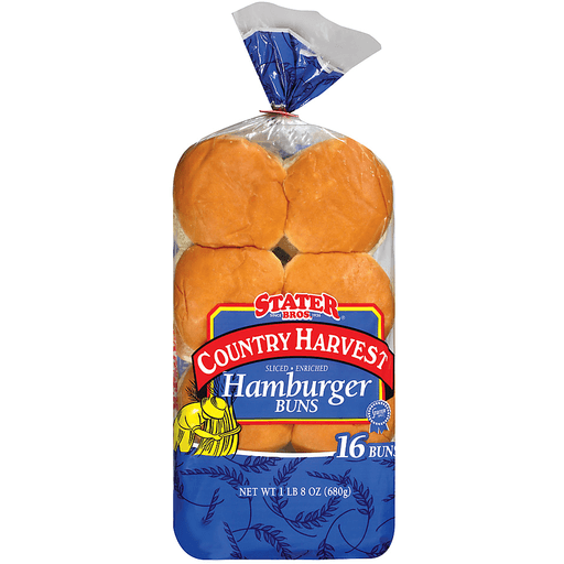 Country Harvest, Sliced Enriched Hamburger Buns