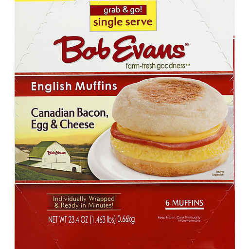 Canadian Bacon, Egg & Cheese English Muffins, Canadian Bacon, Egg & Cheese